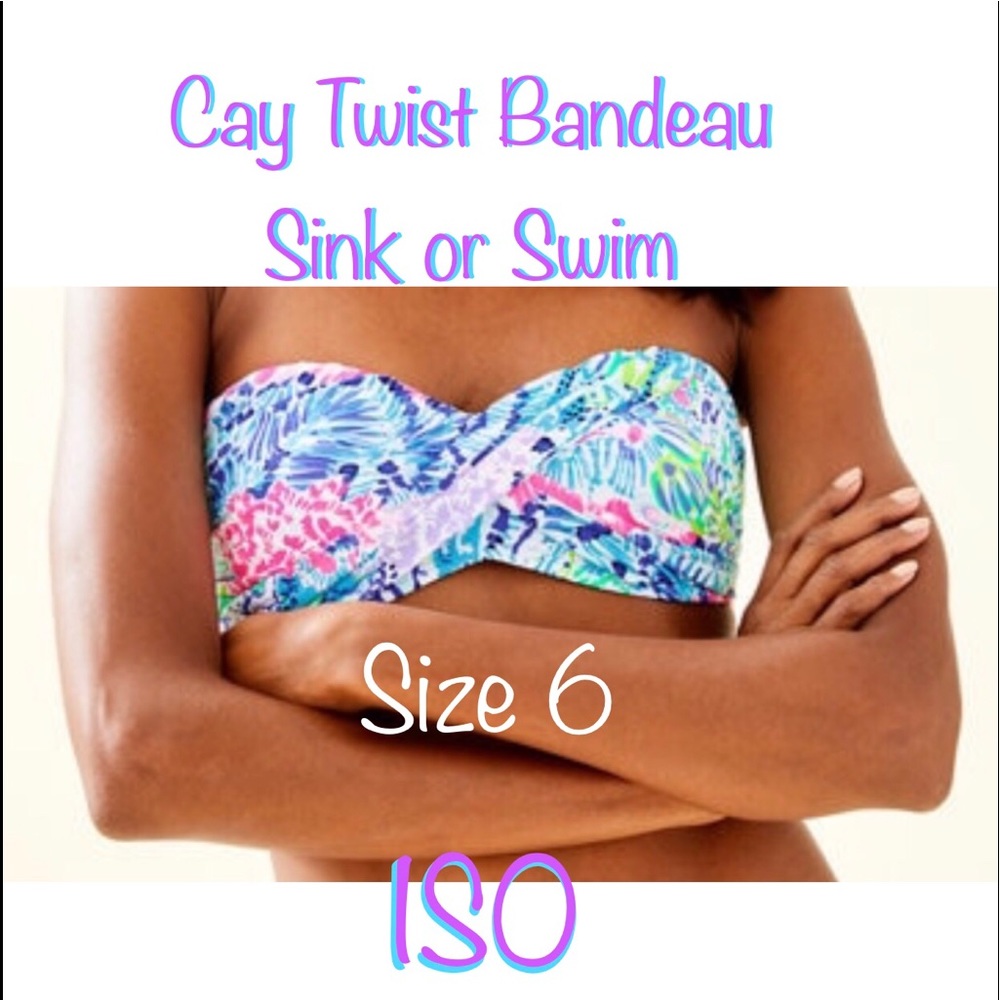 ISO Lilly Pulitzer Cay Twist Bandeau Sink or Swim